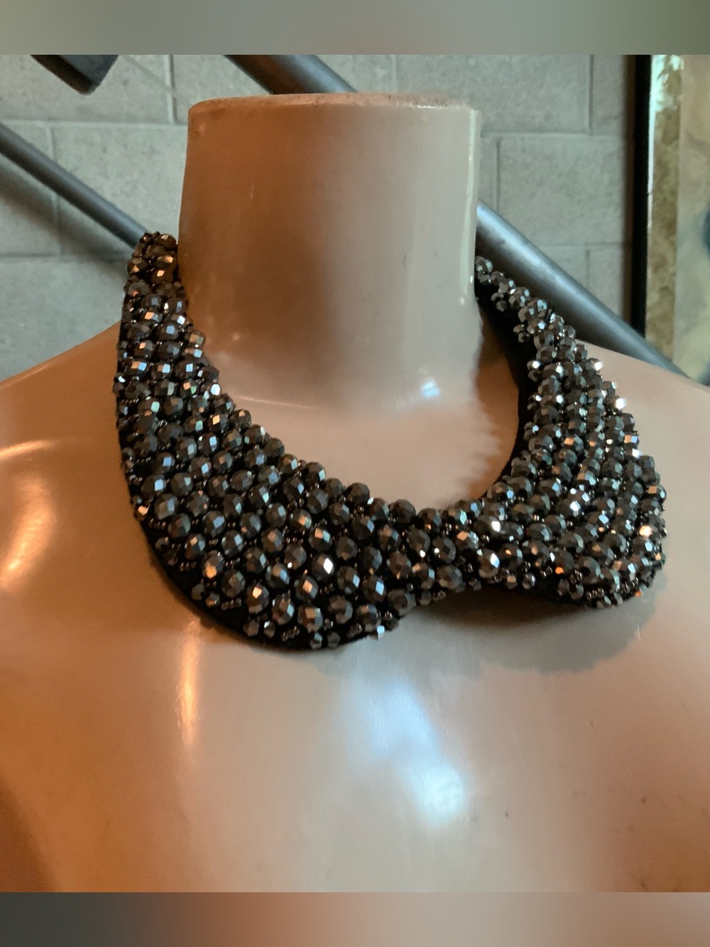Pretty Cut Steel Necklace - Picture 2 of 10